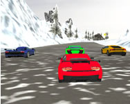 Snow fast hill track racing taxi HTML5 játék